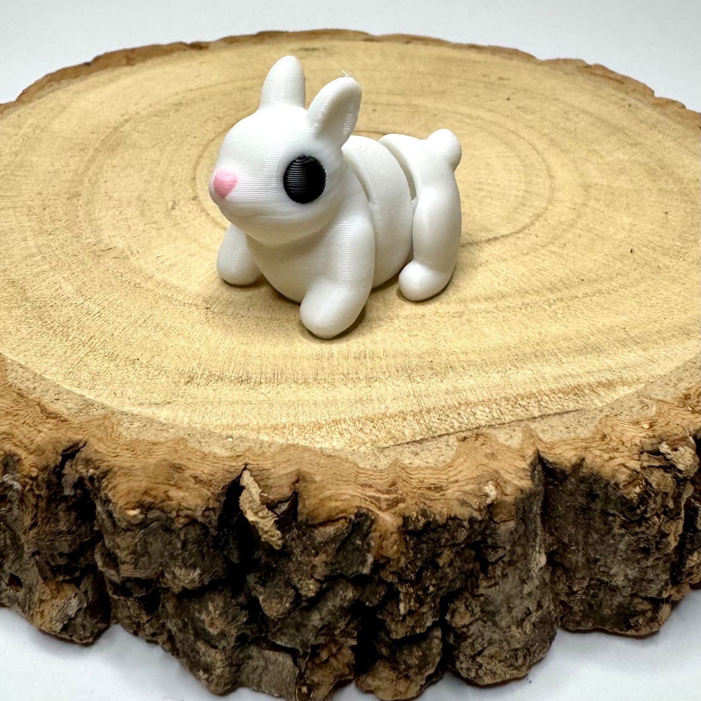 Articulated White Bunny Rabbit mini